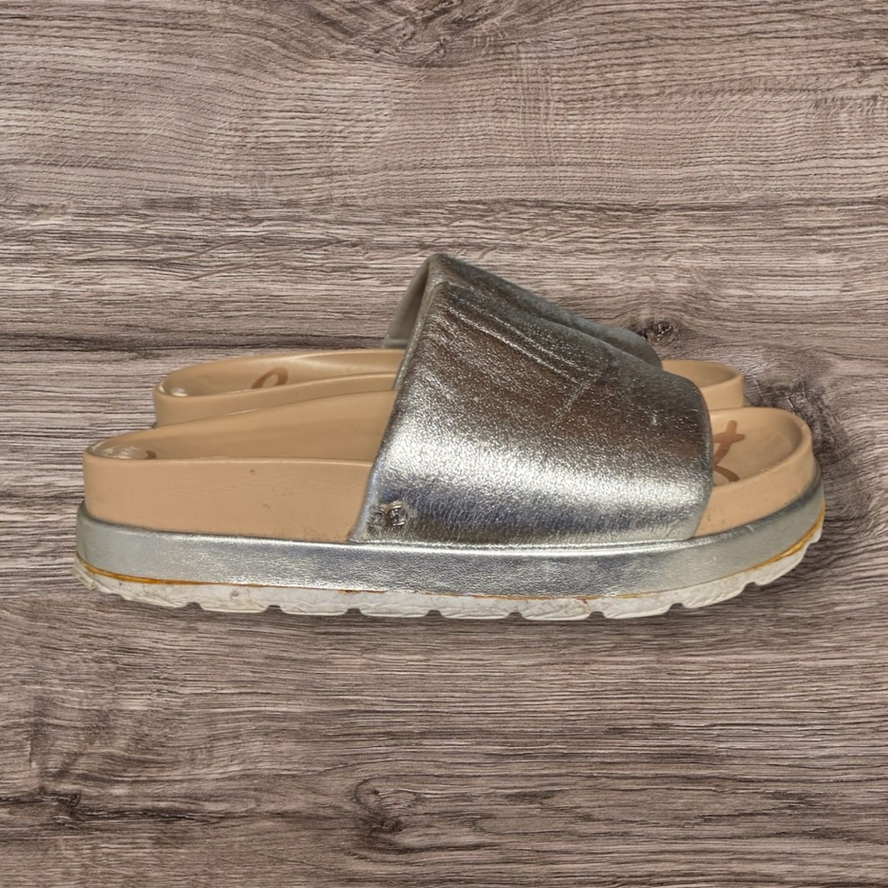 Sam Edelman Shaye Slide Sandal Silver Metallic